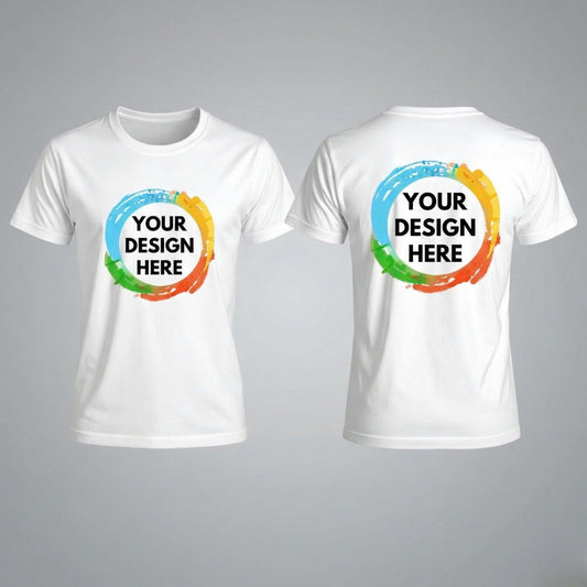 Adult Custom T-Shirt Only For One Front and Back Design Same Day Printing and Shipping