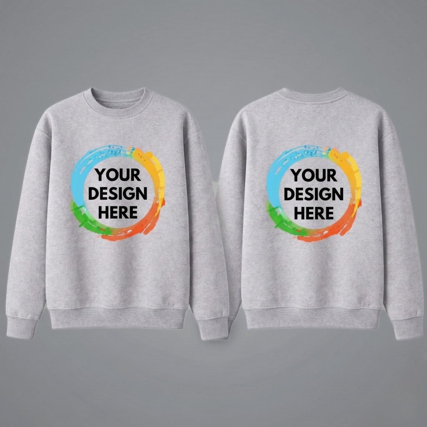 Custom Sweatshirt  Only For One Sweatshirt Front and Back Design Same Day Printing and Shipping
